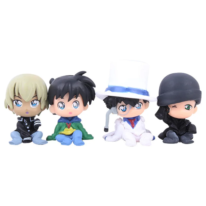 

Version 4 Sitting Conan Lucky Mystery Box Doll Figure Hand-made Childhood Famous Detective Series Toy Desktop Decoration
