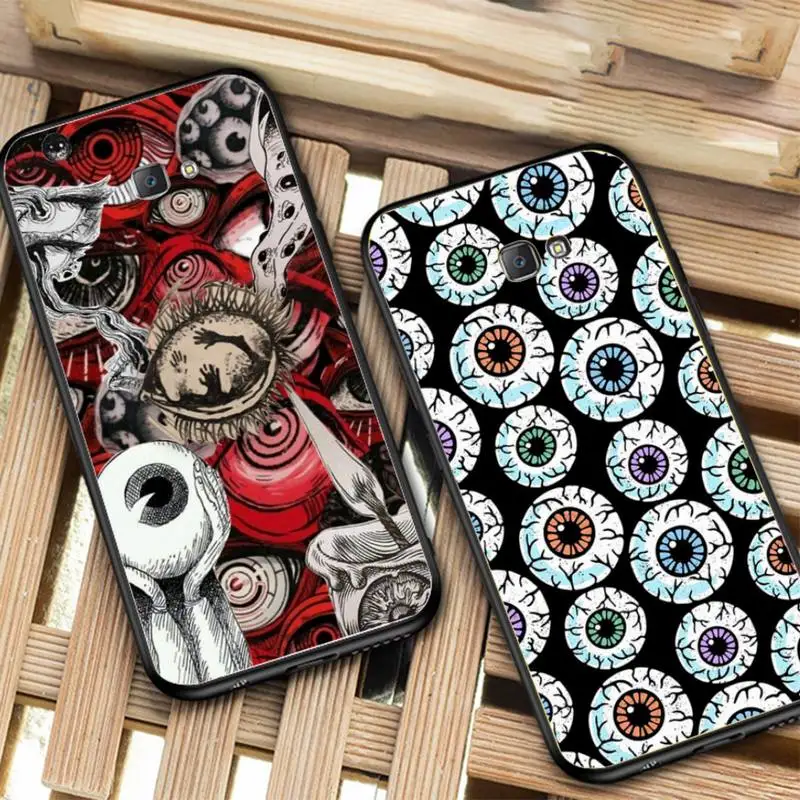

Scary Face Eyes Phone Case for Samsung J 2 3 4 5 6 7 8 prime plus 2018 2017 2016 core