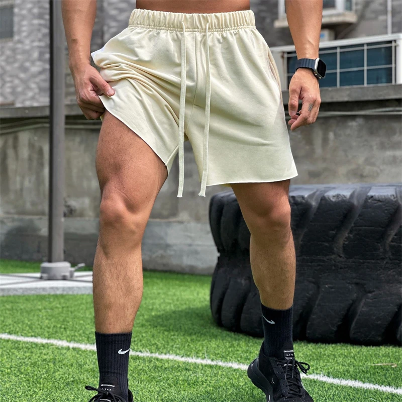

M-3XL New Men's Shorts Summer Korean Fashion Grey Basketball Shorts Harajuku High Street Men Clothing Men's Print Sweatpants