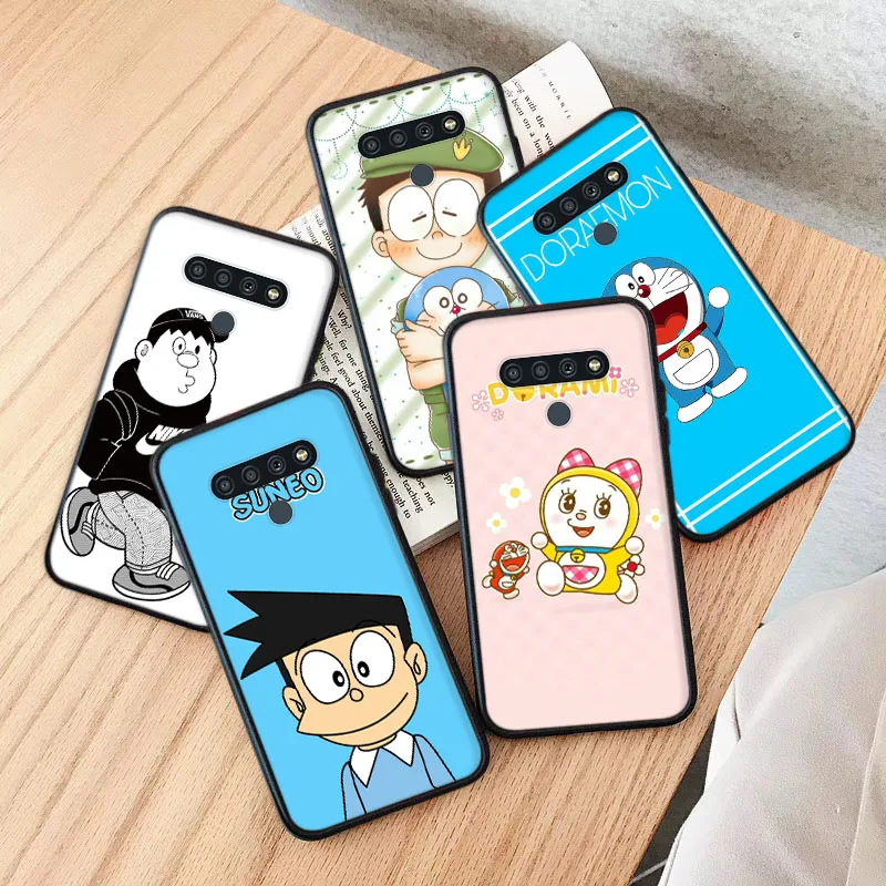 

Black Case for Samsung Galaxy Note 8 9 10 S10 S10E A8 Plus A8 A9 A33 A53 A75 Lite Doraemon anime