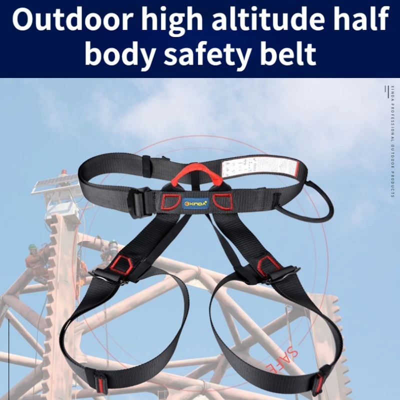 

Outdoor Sports Rock Climbing Harness Waist Support Half Body Safety Belt Support Body Harness Aerial Survival Equipment 4 Color