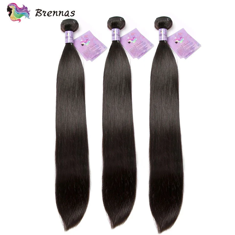 Straight Human Hair Bundles Natural Color 100% Human Hair Brazilian Hair Weaves Extension Straight Human Hair Bundles For Women