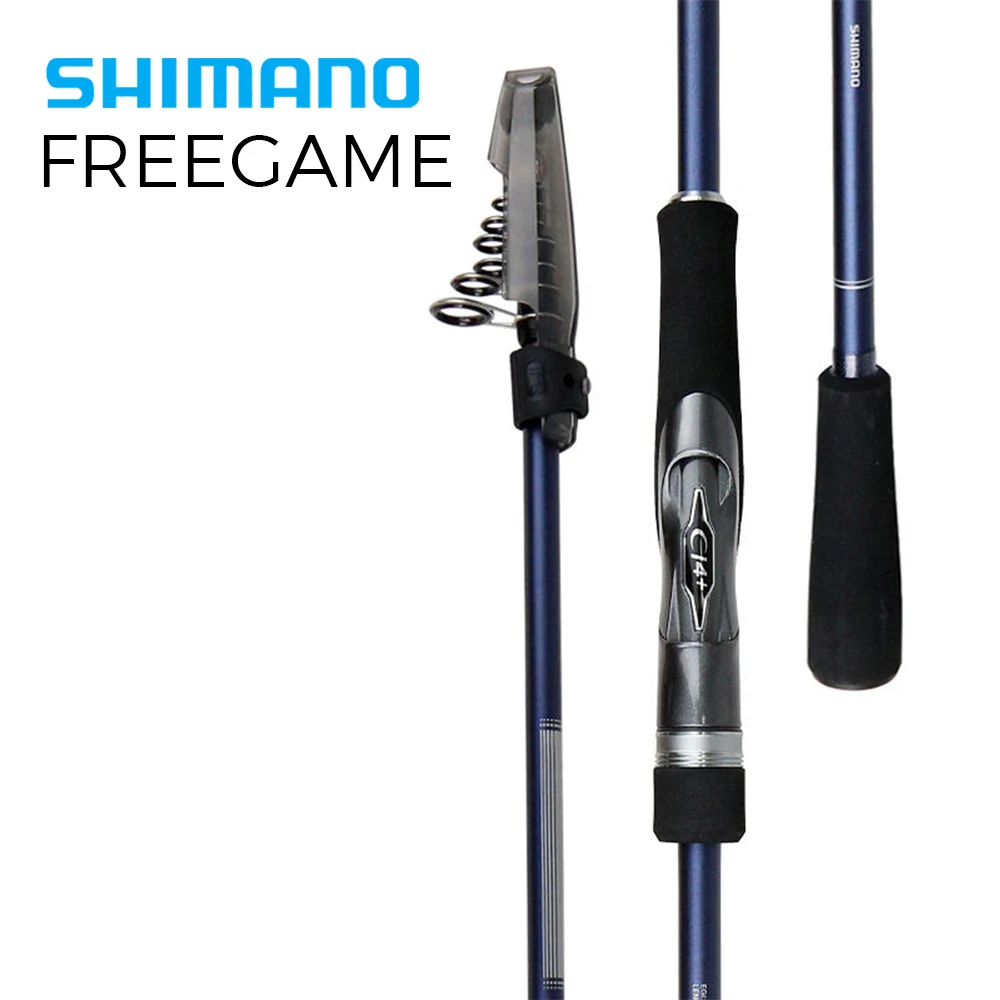 Оригинальный телескопический портативный спиннинг Shimano Freegame 2023 Удочка 2 29 м 44 59 74 9