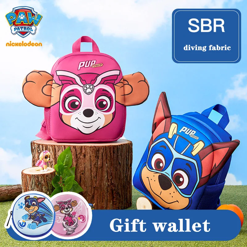 

Paw Patrol Cartoon Stereo Ear Backpack Children's Ultra Light Spine Protector Shoulders Bag Student Fashion Cute Schoolbag Gift