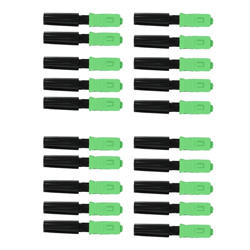 

ABGZ-20Pcs Ftth, встроенный быстрый разъем SC/APC зеленый пластиковый волоконно-оптический разъем