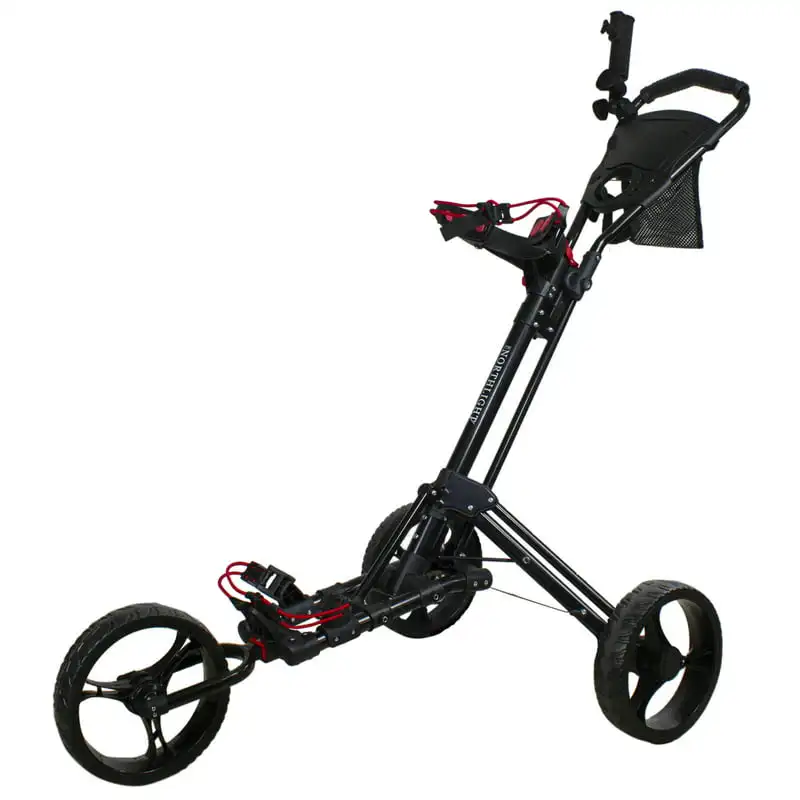 

In. Easy Folding 3 Wheel Golf Bag Push Cart