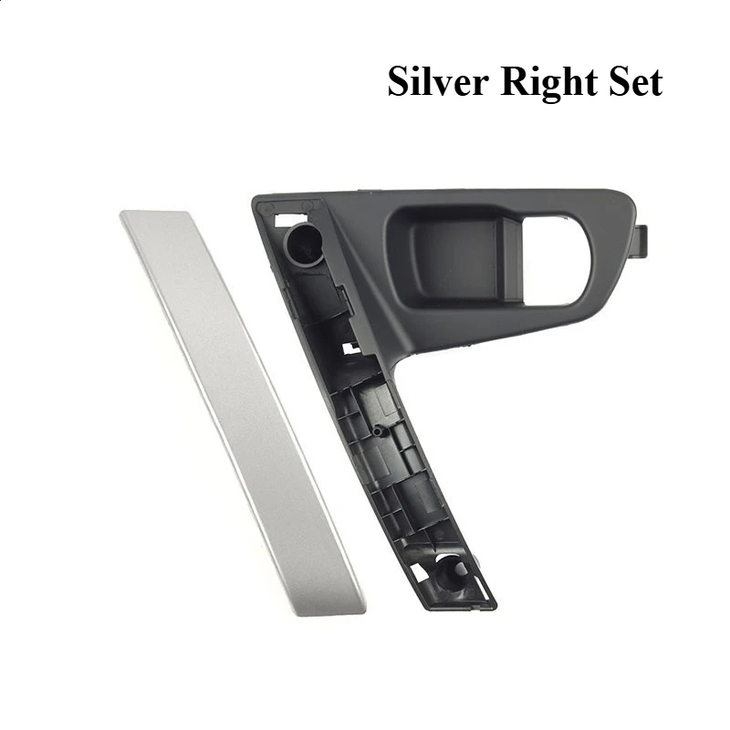 

Черные, серебристые автомобильные внутренние дверные ручки, левый и правый комплект деталей для Nissan QASHQAI J10 2007-2015 80944-JE50A 80945-JE50A