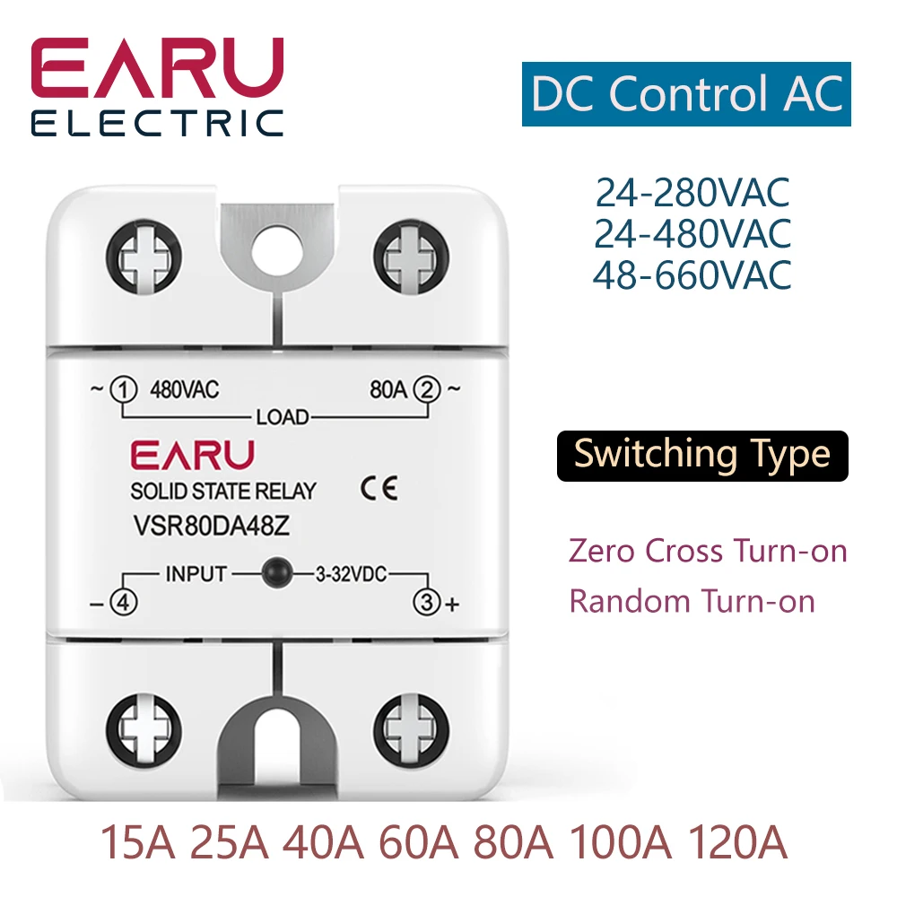 SSR-25DA SSR-40DA SSR 10A 40A 60A 80A 100A твердотельный релейный модуль DC3-32V вход AC24-480V выход PID контроль температуры