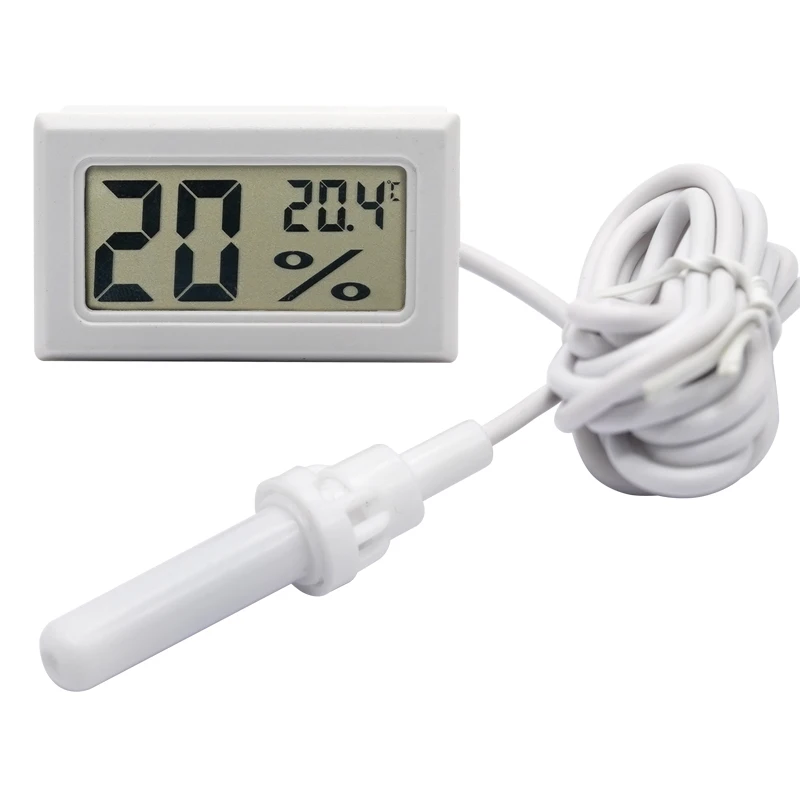 

Цифровой термометр, мини-термометр с ЖК дисплеем, водонепроницаемый щуп, удобный датчик температуры для дома и улицы, для холодильника, холо...