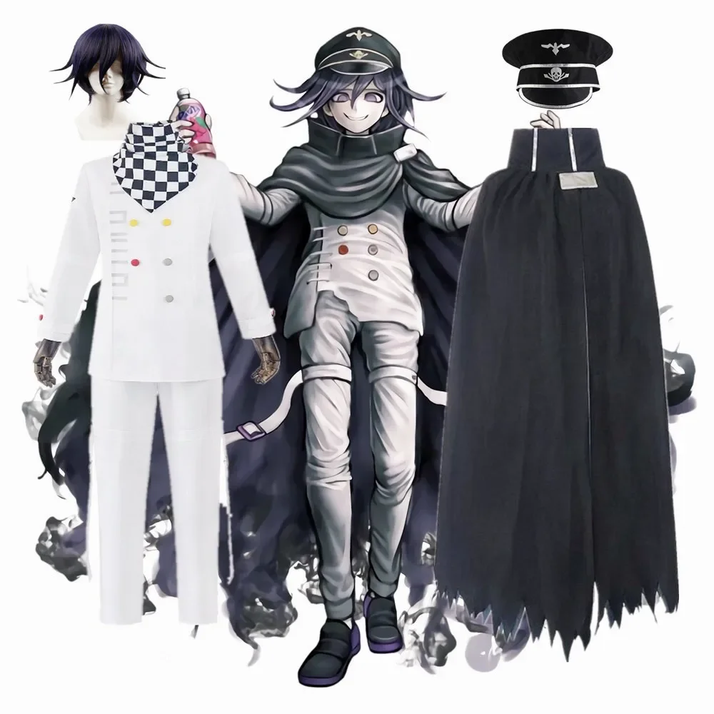 Danganronpa V3 Kokichi Oma униформа шарф аниме плащ косплей костюм президент Ома Хэллоуин