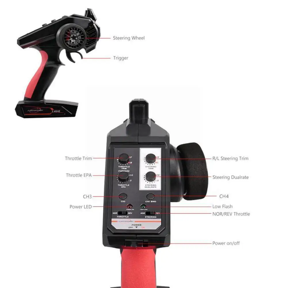 

Радиопередатчик 6ch Ax8s 2,4 ГГц с дистанционным управлением, цифровой с приемником для 1/8 1/10 Rc Car Boat Crawler Trx4 Scx10 90046 E6f1
