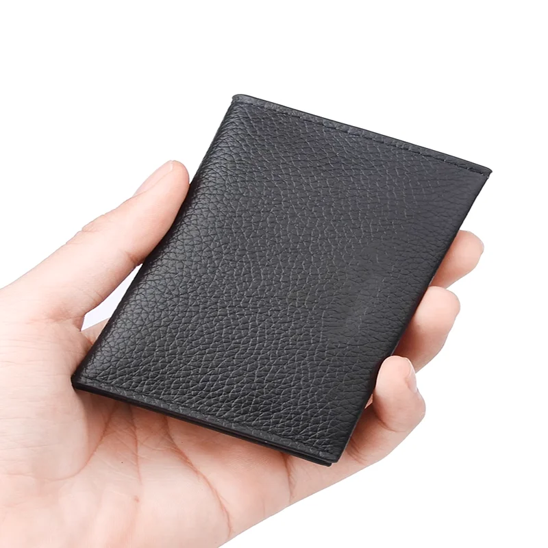 2023 New Ultra-thin Compact Card Box Women's Exquisite High-end Card Bag Cow Pickup Clip Men's Leather Thin Card Clip