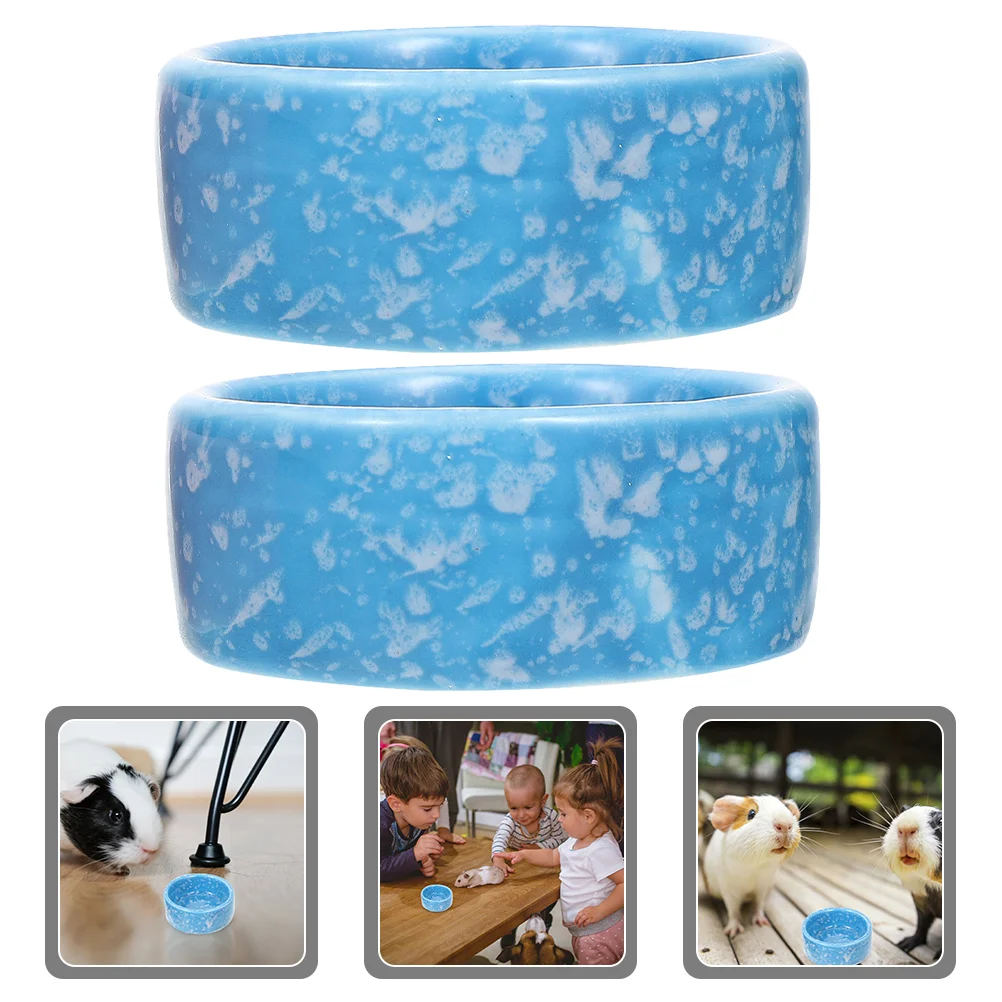 

Bowlhamster Dish Ceramic Small Container Feeding Pet Rat Rabbit Feeder Water Bunny Chicken Guinea Chinchilla Round Chewingbowls