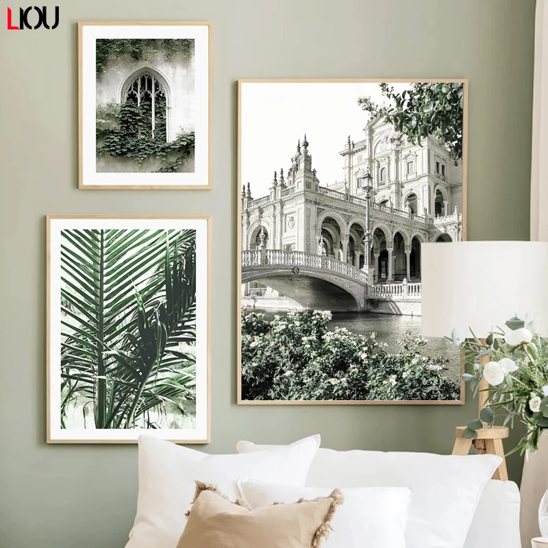 Солнечное поле Гора Цветок Пыльногоца Художественная картина на холсте Постеры и печати в стиле Нордик для декора гостиной.