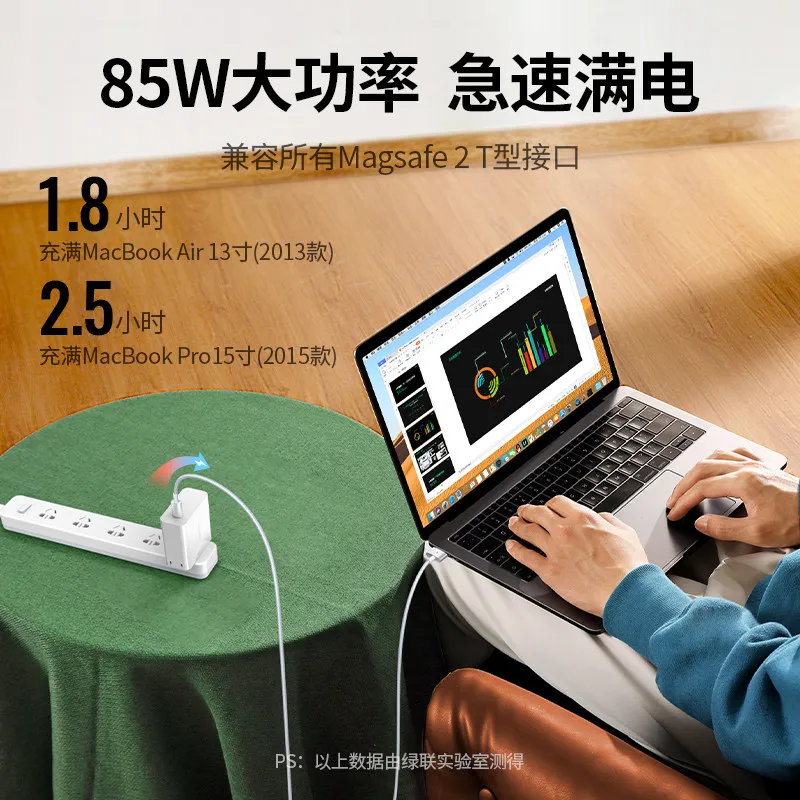 Фото Магнитный светодиодный светильник для usb c к magsafe 2, зарядный кабель PD, зарядное устройство для Apple MacBook pro Air, кабель адаптера питания 2 м 85 Вт ... №3