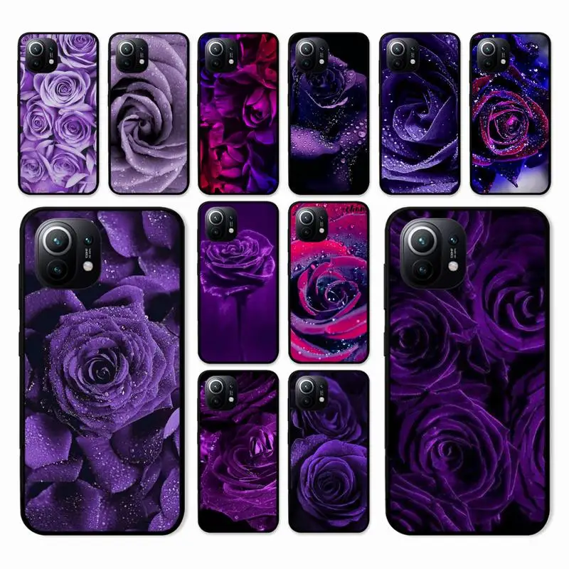 

Purple Rose Phone Case for Xiaomi Mi 12s Ultra 11 11x 10t 9 8 Se 12 Note 10 Pro Lite Poco X3 F3 M3 Cover