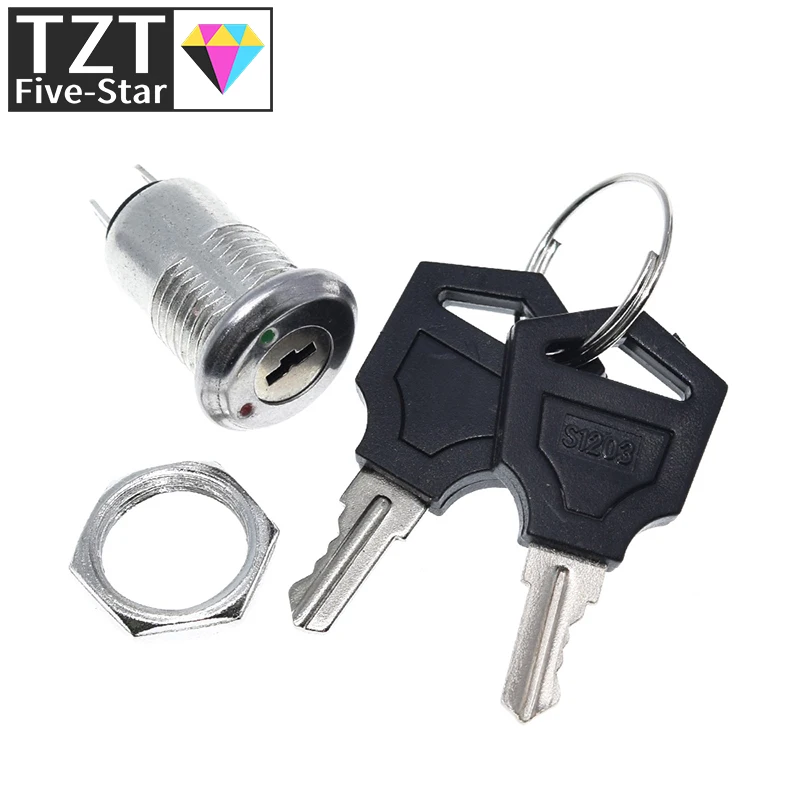 Выключатель блокировки телефона из нержавеющей стали 12 мм 2 контакта ключа