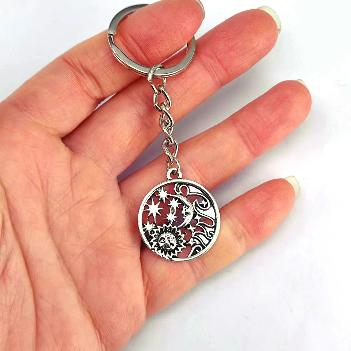 Цинковый цвет сплав Древний серебряный брелки для подарка в виде облака