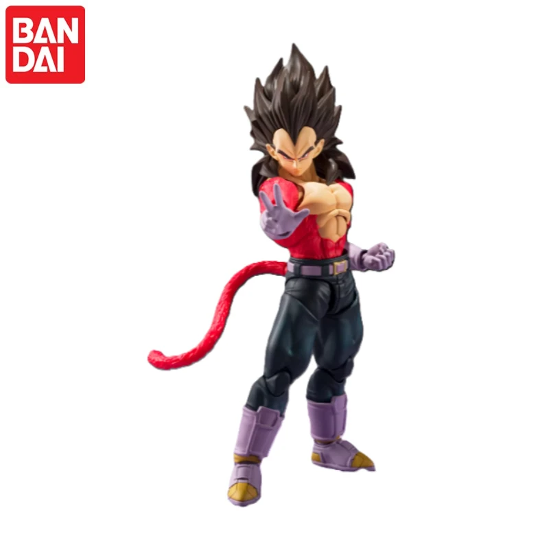 Фото В наличии! 100% оригинальные фигурки Bandai S.H.Figuarts Dragon Ball GT Super Saiyan 4 Vegeta, аниме-фигурки, модели, игрушки, подарки. №2
