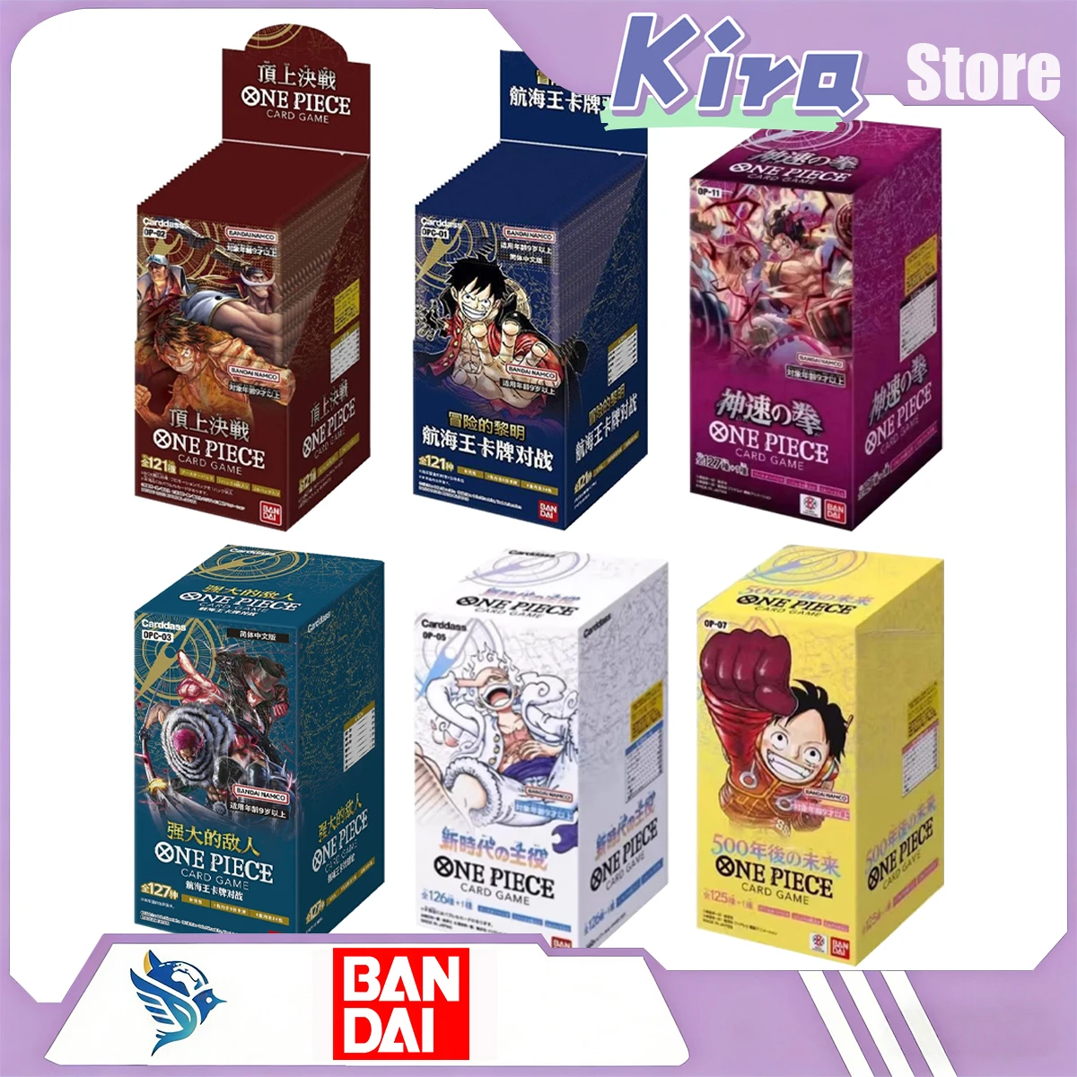 Фото Коллекционные карты BANDAI One Piece Card Game OPC010203 OP050711, бустер-паки, дизайнерские игрушки, аниме-атрибутика для мальчиков №1
