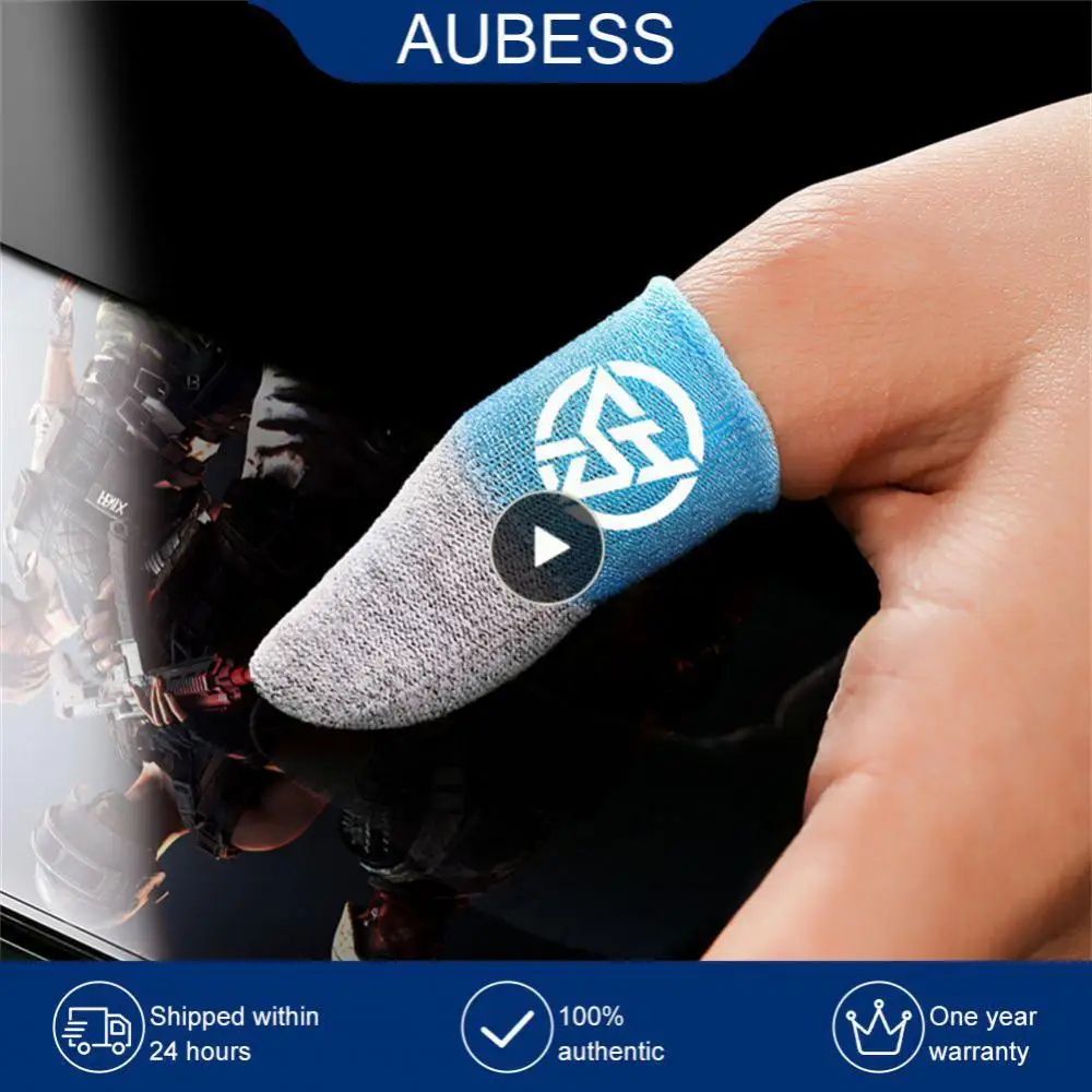 

2 Pair Thumb Fingertip Sleeves Sweatproof Touch Screen Gloves Breathable Durable Game Finger Cots Gaming Accessorie Finger Cover