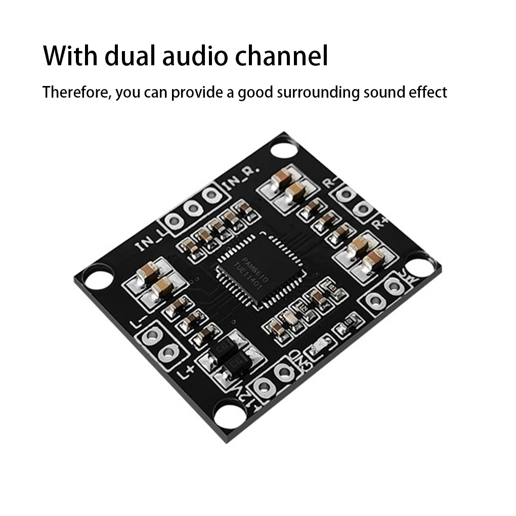 

Power Amplifier Board 2 Channels Speaker Adjustable Amp Module Spare Parts