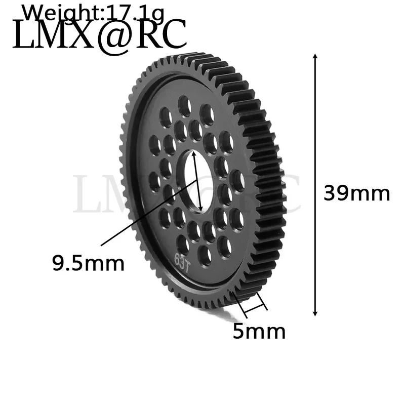 Сталь металлическая 63T 06 модуль зубчатая шестерня основная Шестерня 51609 для Tamiya