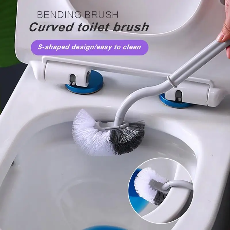 

Bathroom Toilet Brush Soft Bristles Long Handled Wall Mounted Quick Drying Cleaning Tool Toilette WC Accessories Ерш Для Унитаза