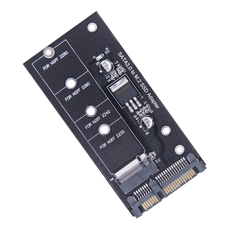 

M2 SATA Adapter M2 to SATA Adapter M.2 to SATA Converter 2.5" SATA3.0 6Gbps Riser Board B Key Support 2230 2242 2260 2280 M2 SSD