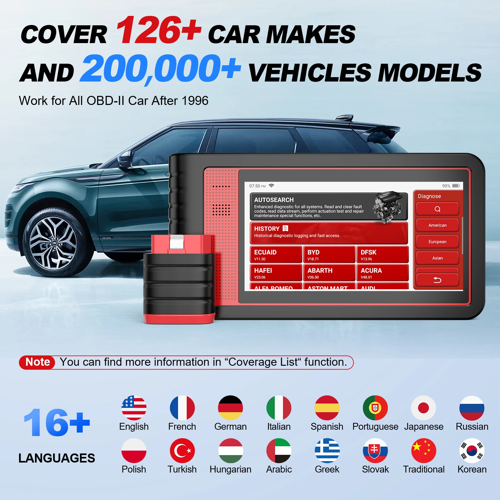 Фото Диагностический сканер THINKCAR Thinktool Mini Mini 2 OBD2 CANFD для автомобилей, инструмент для диагностики авто, кодирование ЭБУ, 28 функций сброса №3