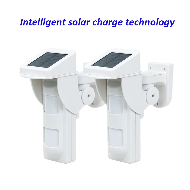 2pcs Wireless 433MHz Outdoor Waterproof Solar Powered PIR Motion Sensor Pet Immunity 25KG OSD-40DP for House Security Protection