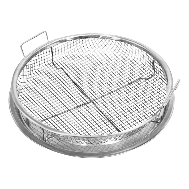 

Air Fryer Grill Holder for Oven Stainless Steel Non-stick Mesh Roasting Crisping Basket Suitable for Fries Bacon Chicken