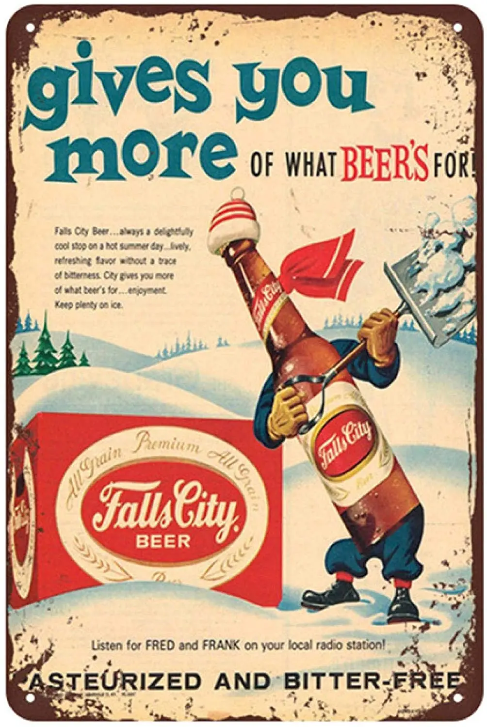 

Beer Tin Signs Vintage Metal Shabby Chic Wall Art Decor Wine Bar Pub Club Shop Decor Iron Poster 12*8 INCH