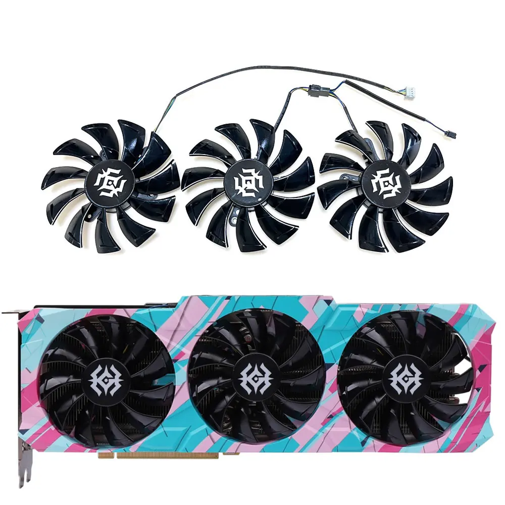 

Новый 3FAN/SET RTX 3070 、 3080 X-GAMING OC вентилятор, для ZOTAC RTX 3060TI, 3070, 3070TI, 3080, 3080TI, 3090 X-GAMING OC охлаждающий вентилятор для видеокарты