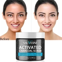 activated charcoal body scrub exfoliating skin scrubs whitening cream deep cleansing acne blackhead care bleaching skin whitener