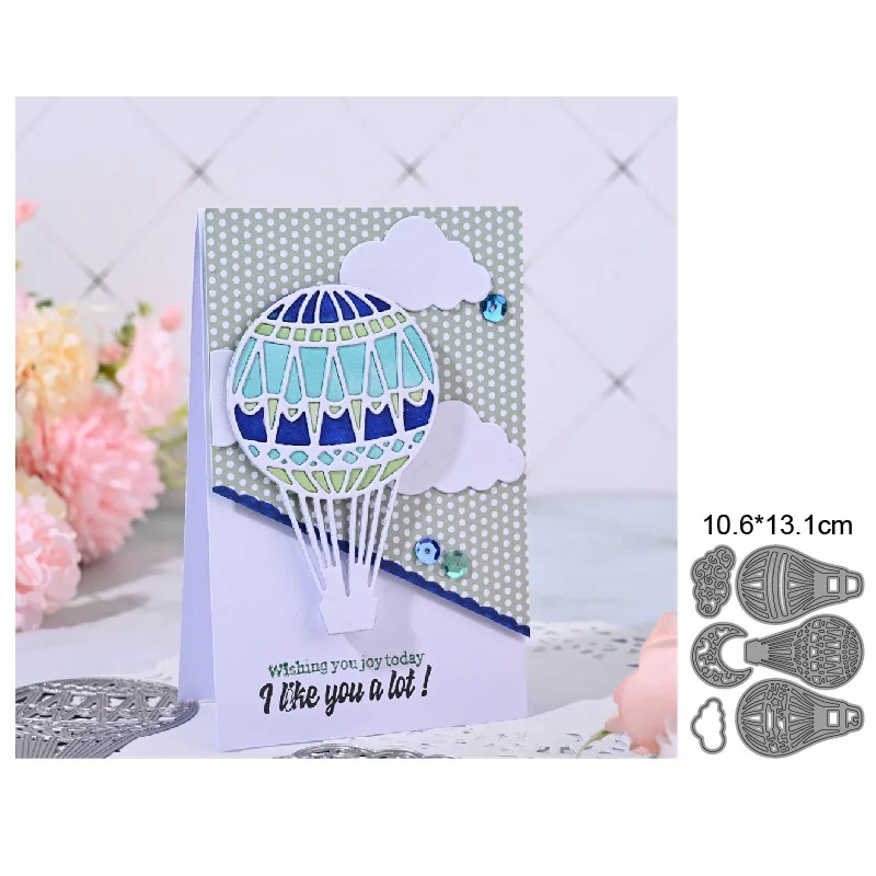 

Hot Air Balloon Clouds Set Die Cuts 2022 New Arrival Metal Cutting Dies for Scrapbooking DIY Cards Stencil Paper Craft Handmade