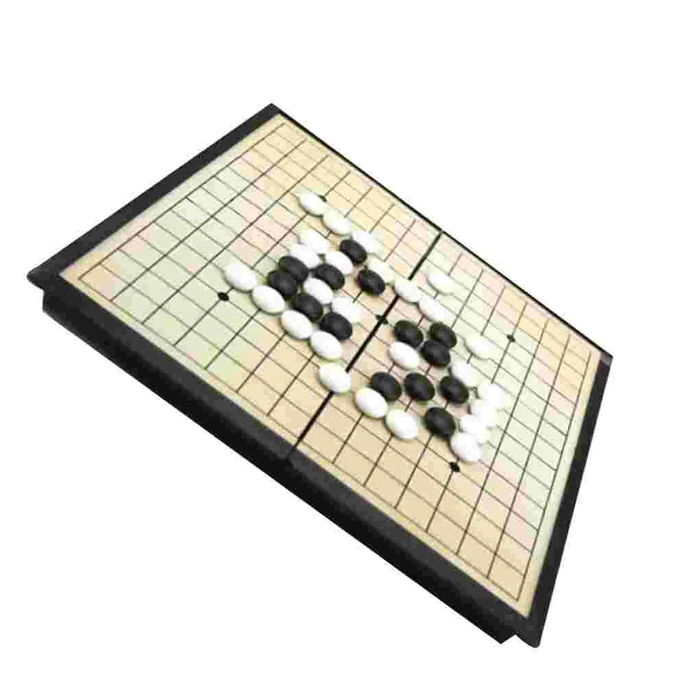 1 комплект складные забавные магнитные двусторонние шахматы черный белый цвет