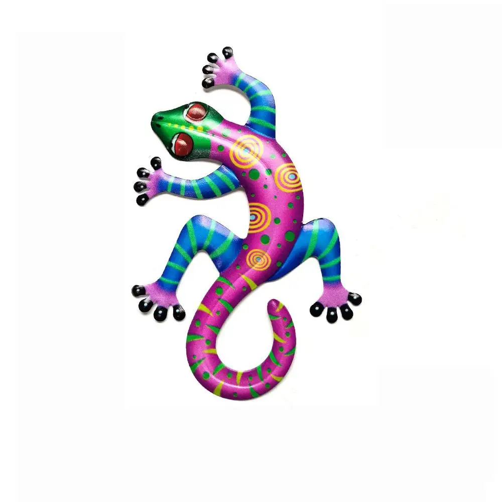 Железные художественные украшения геккон настенное искусство маленькая