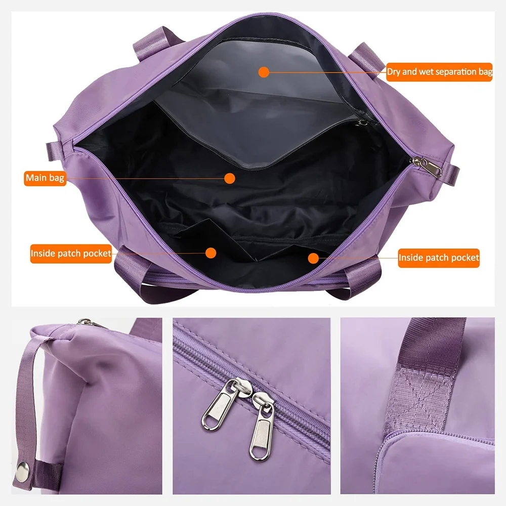 Travel Bag for Women Large Capacity Bags Waterproof Tote Foldable Luggage Shoulder Duffle Storage Handbags Yoga Sport Crossbody