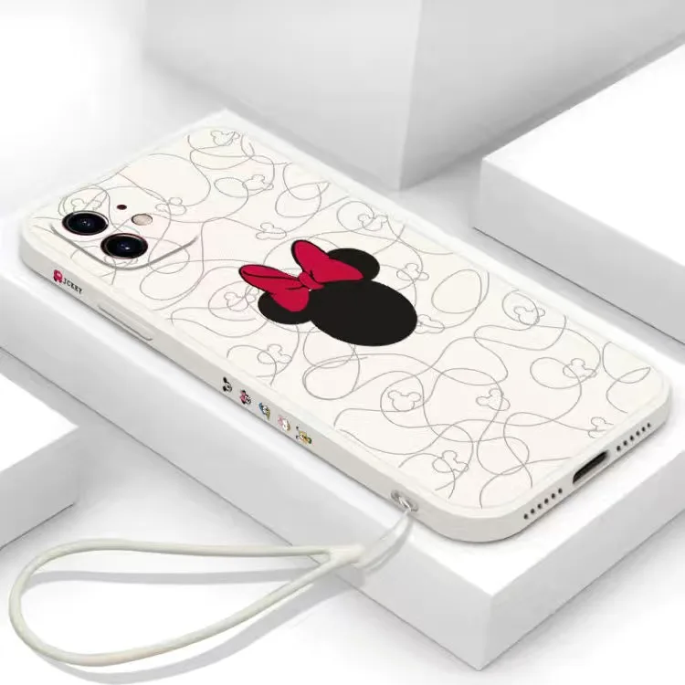 

Disney Cartoon Mickey Minnie Silicone Phone Cases For iPhone 13 12 11 Pro Max Mini XR XS MAX 8 X 7 Couple Anti-drop Soft Case