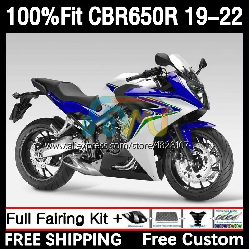 

Injection Fairing For HONDA CBR 650 650F CBR650 F White blue R CC 14No.61 CBR650F 19 20 21 22 CBR650R 2019 2020 2021 2022 Body
