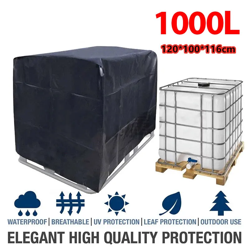 

New 1000L IBC Tank Cover Container Aluminum waterproof and Dustproof Cover Rainwater Tank Oxford Cloth UV Protection Cover