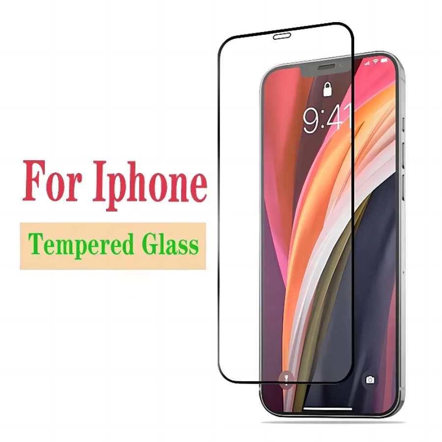 

Full Cover Screen Protector For IPhone14 13 12 11 Pro Max Tempered Glass For IPhone X XR XS Max 7 8Plus SE 20 22