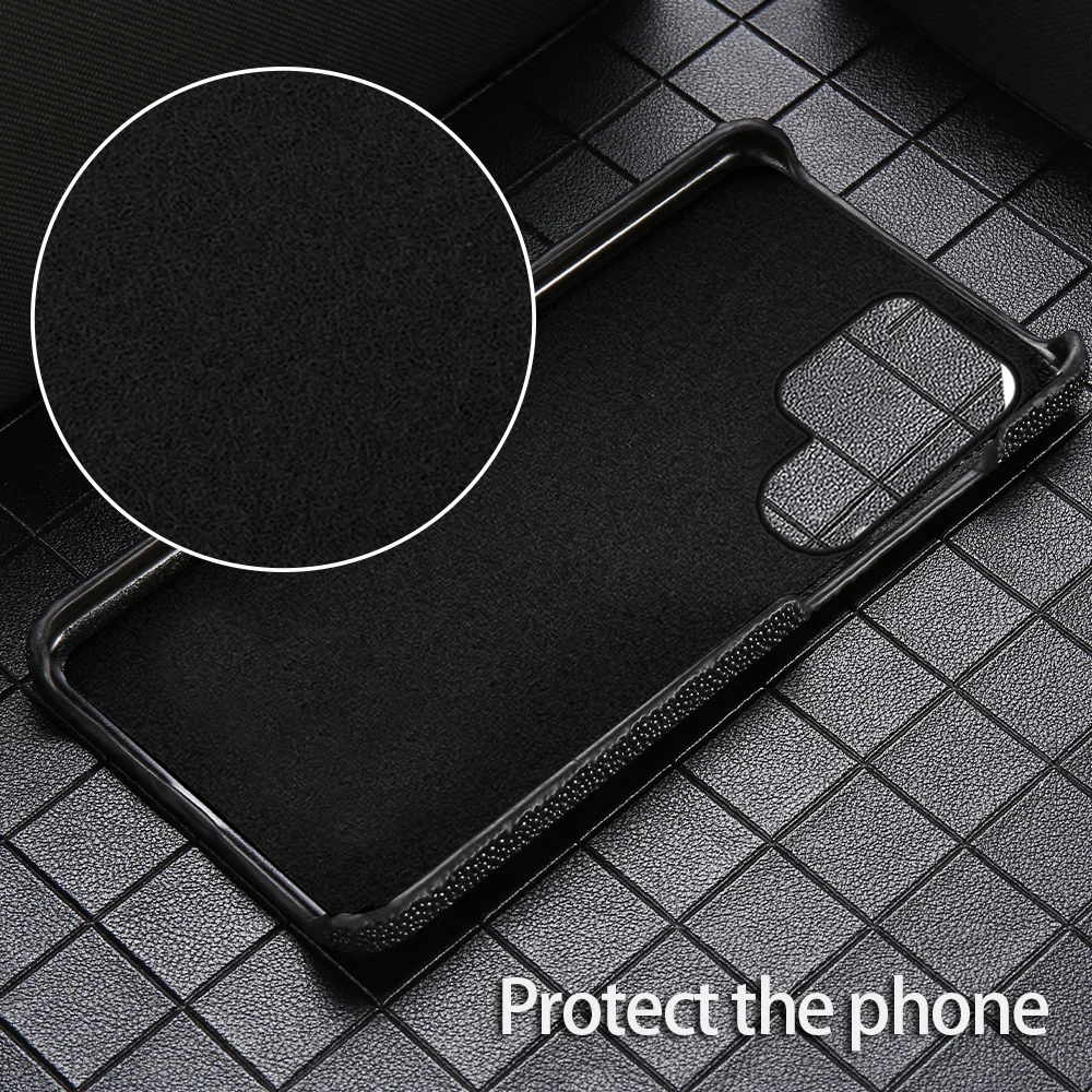 Genuine Stingray Leather Case for Samsung galaxy S21 S22 S23 Ultra S20 FE S9 S10 Plus Note 20 10 A54 A34 A53 5G A52S A71 A51 A52