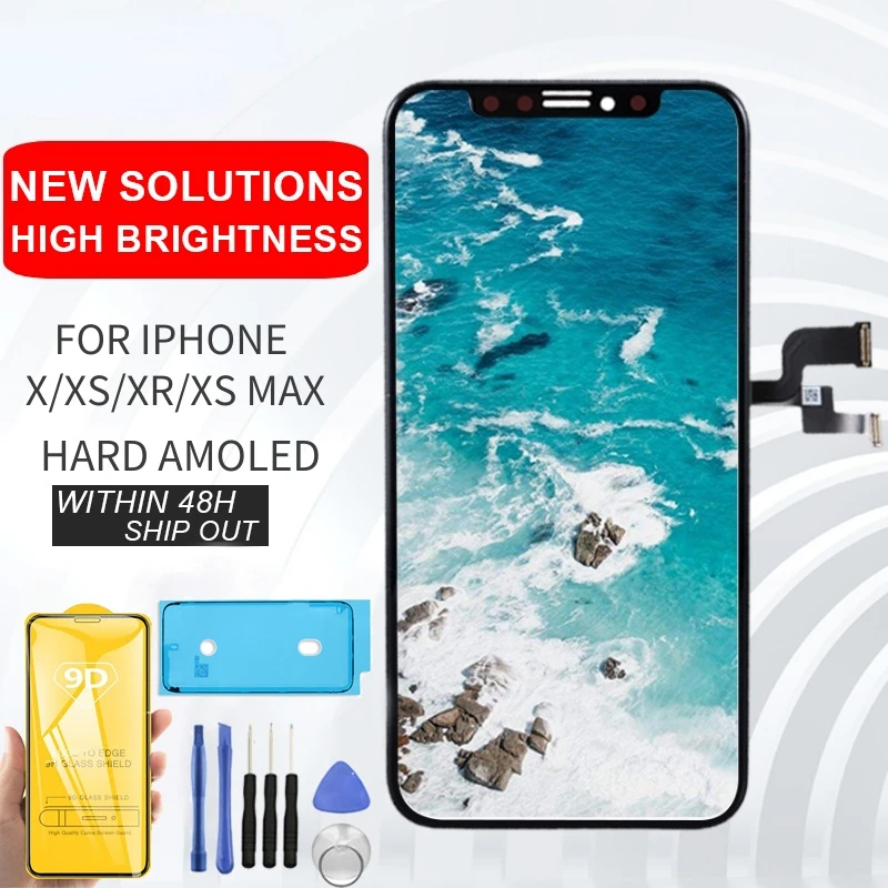 AAA Pantalla OLED ЖК-дисплей для IPhone X ЖК-экран с 3D сенсорным экраном дигитайзер сборка ЖК для X XS MAX XR 11 Pro MAX LCD
