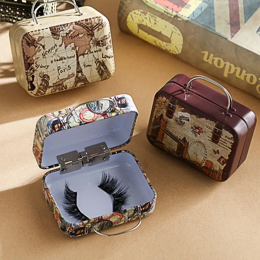 Новый дизайн инструмент для макияжа стальной лоток ресниц из норки коробка