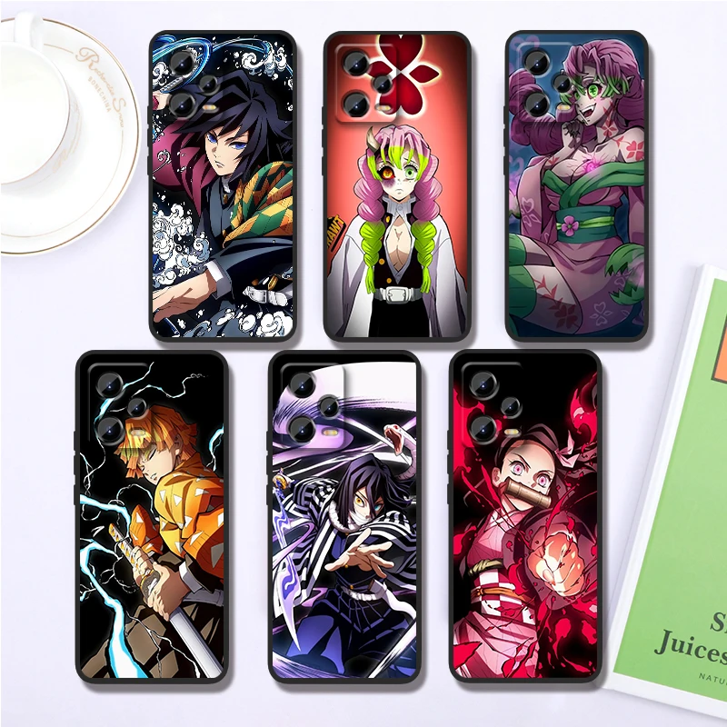 G-Ghost Blade мультяшный крутой чехол для Xiaomi Redmi Note 13 12R 12 12S Turbo 11 11T 11S 10 10S Pro Plus 5G черный