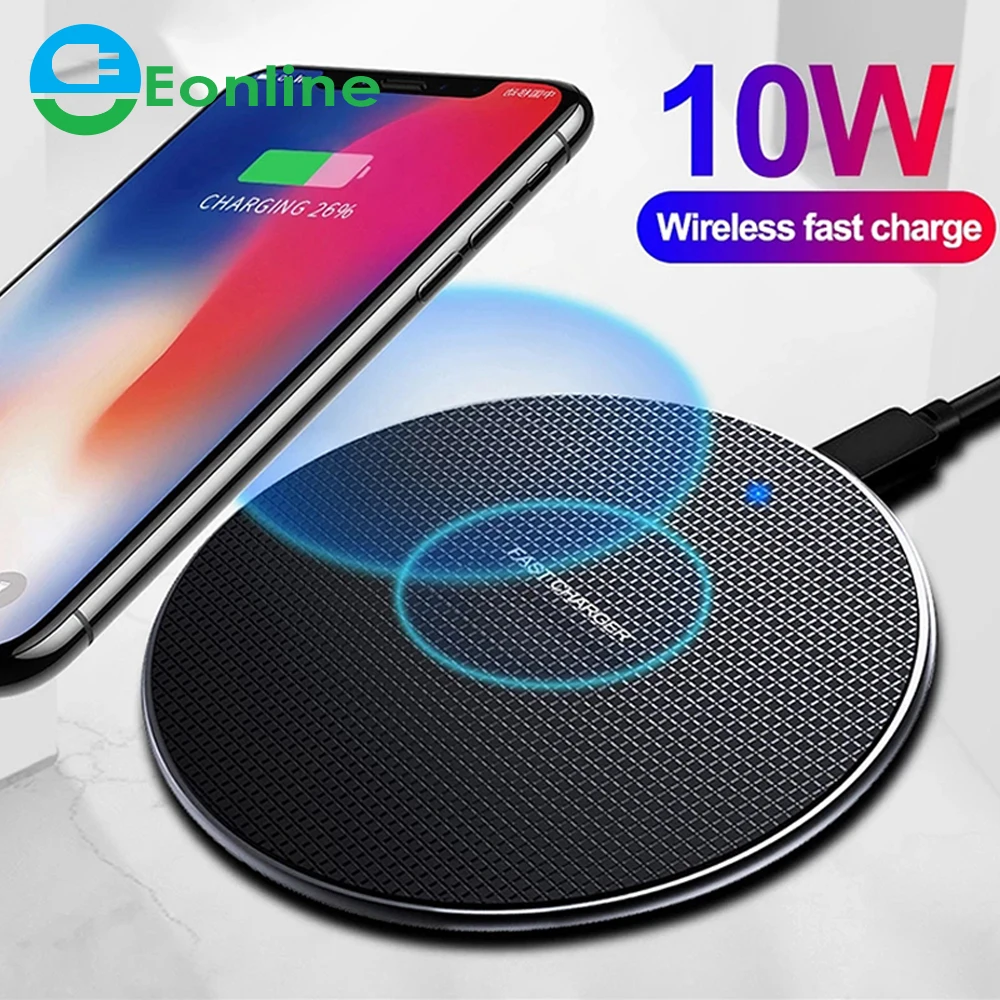 

10w wireless charger for iphone11 xs max x xr 8plus fast charge mobile phone charger for ulefone doogee samsung note 9 8 s10plus