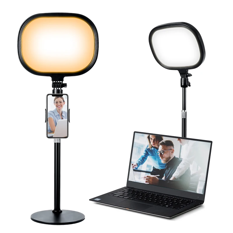 

Ulanzi Desktop Led Panel Light Youtube live Key Light Air Dimmable Photography Studio Lamp W 1/4'' Extend Tripod Light Stand