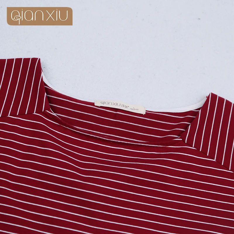 2021 Female Pajamas Suit Sleep Two piece Set Women's Cotton Short Sleeve Stripe Pajamas Shorts Short Sleeve Loose Home clothes